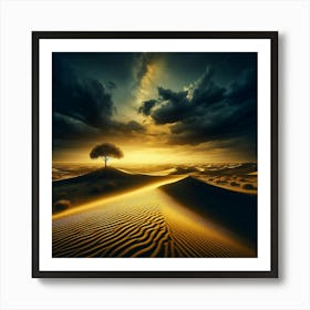 Desert Landscape - Desert Stock Videos & Royalty-Free Footage 4 Art Print