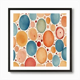 Watercolor Circles Art Print