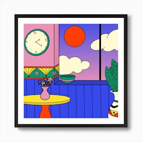 What Time Is It Square Art Print