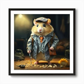 Hamster In A Suit 4 Art Print