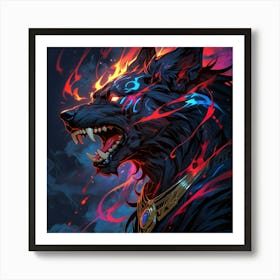 Demon Wolf Art Print