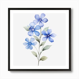 Blue Flowers 3 Art Print