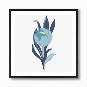 Blue Tulip Art Print