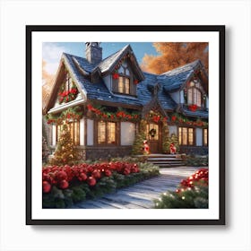 Christmas House 154 Art Print