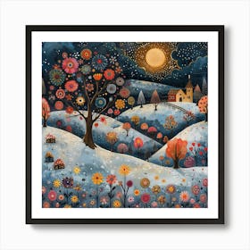 Winter Night 1 Art Print