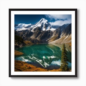 Lake In The Mountains 2 Art Print