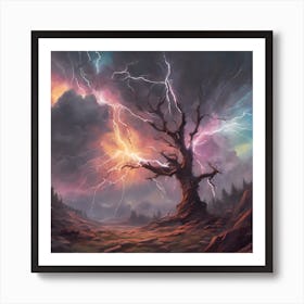 Lightning Tree Art Print