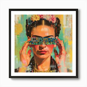 Frida Kahlo Pixelated Reality Series 3 Art Print