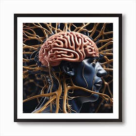 Nervous System Inside Brain Texture In Macro By Jacob Lawrence And Francis Picabia Perfect Compos (1) Art Print