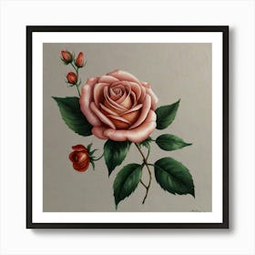 Pink Rose 1 Art Print