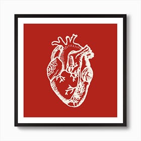 Human Heart Square Art Print