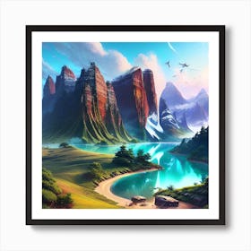 Landscape Painting 86 Art Print