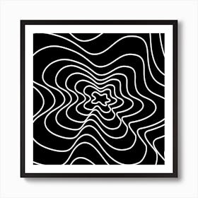 Abstract Wavy Lines 2 Art Print