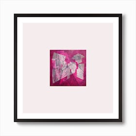 Etching Pink Hidden Places Art Print