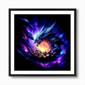 Dragon In Space Art Print