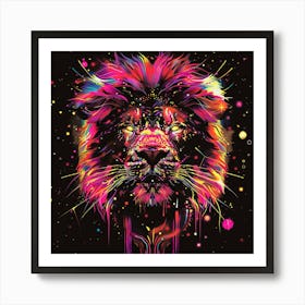 Lion Fire Art Print