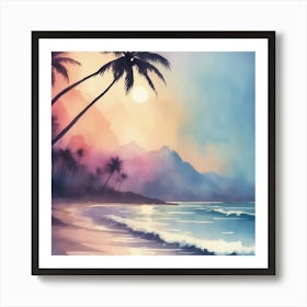 Hawaiian Sunset Art Print