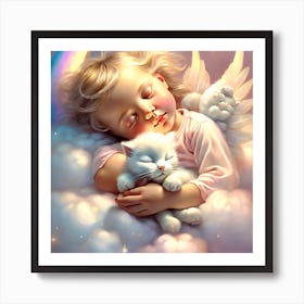 Angel Sleeping Art Print