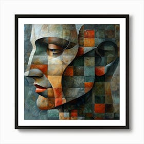 Abstract Of A Man'S Head Art Print