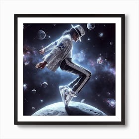 Michael Jackson In Space Art Print