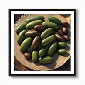 Green Beans On A Plate 1 Art Print