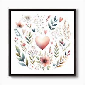 Love and Heart Valentine's Day 6 Art Print