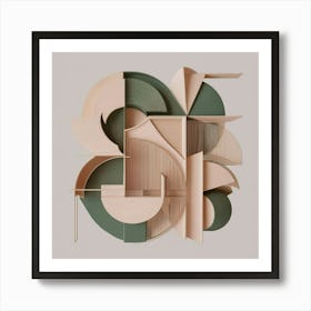 Abstract Geometric Shapes Art Print