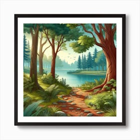 A Walk in the Woods Art Print