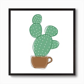 Light Green Cactus Art Print