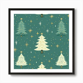 Christmas Tree Seamless Pattern Affiche