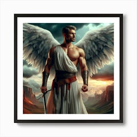Angel With Sword 3 Art Print