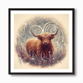 Highland Cow 11 Art Print