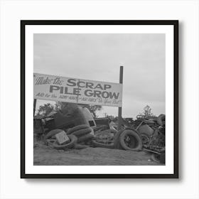 Scrap Pile, Tulare, California By Russell Lee 1 Art Print