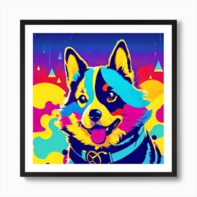 Colorful Dog Painting Art Print