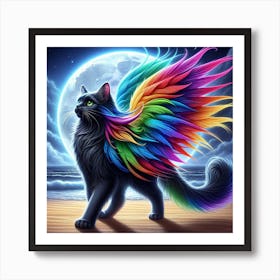 Rainbow Cat 3 Art Print