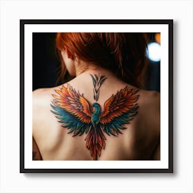 Phoenix Reborn Tattoo Art Print