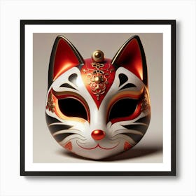 Chinese Cat Mask 1 Art Print