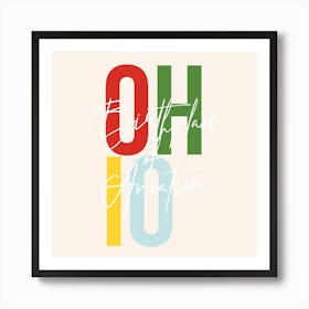 Ohio Birthplace Of Aviation Color Art Print