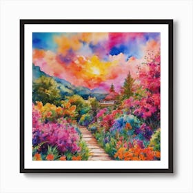 Walk In The Garden Art Print