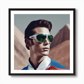 Superman In Sunglasses Art Print