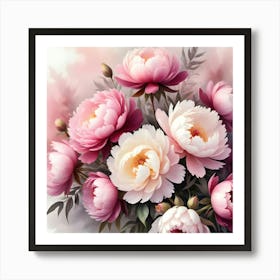 Pink Peonies 3 Art Print