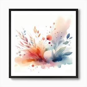 Watercolor Flowers 41 Art Print