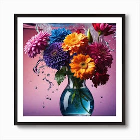 Flowers In Water 14 Art Print