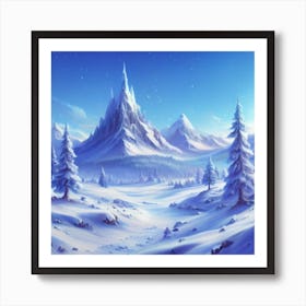 Snowy Landscape 3 Art Print