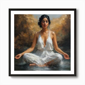 Meditating Woman Art Print