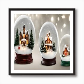 Snow Globes 1 Art Print