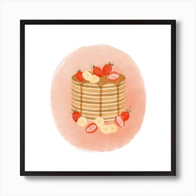 Pancake Stack Square Art Print