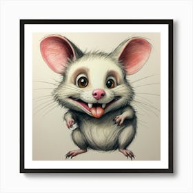 Cute Mouse Illustration Art Print