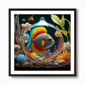 Fish In A Bowl Art Print