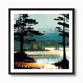 'The Lake' Art Print